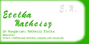 etelka matheisz business card